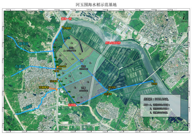 河玉围海水稻示范基地规划图